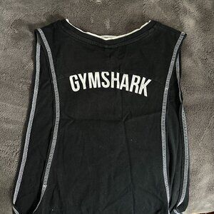 Gymshark Black Sleeveless Cutoff (Size L)